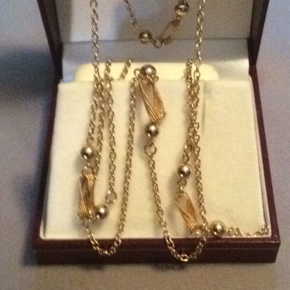 Fancy Design Necklace Approx.30-33”long